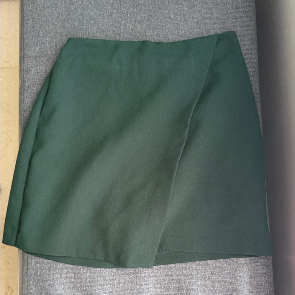 Abercrombie & Fitch Dark Green Wrap Mini Skirt